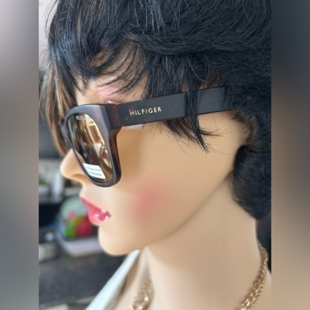✨NWT Tommy Hilfiger mirror black tortoise sunshades sunglasses 😎 - Picture 9 of 14